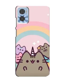 Чохол для Motorola MOTO E22 з картинкою «Єдиноріг Pusheen»