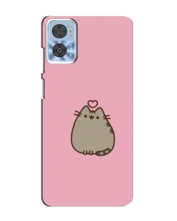 Чохол для Motorola MOTO E22 з картинкою «Pusheen серце»
