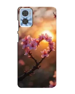 Чохол для Motorola MOTO E22 з картинкою «Рожевий цвіт сердечко на тлі заходу» Чохол для Motorola MOTO E22 з картинкою «Рожевий цвіт сердечко на тлі заходу»