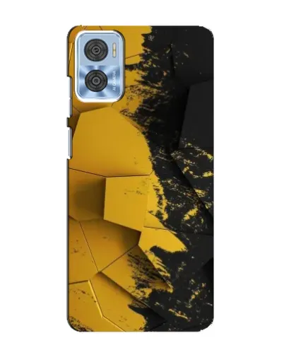Чехол для Motorola MOTO E22 с картинкой «Золотые осколки геометрии» Чехол для Motorola MOTO E22 с картинкой «Золотые осколки геометрии»