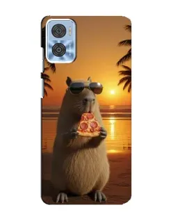 Чохол для Motorola MOTO E22 з картинкою «Капібара з піцою» Чохол для Motorola MOTO E22 з картинкою «Капібара з піцою»