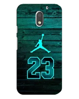 Чехол для Motorola MOTO E3 с картинкой «Jordan Cyan 23»
