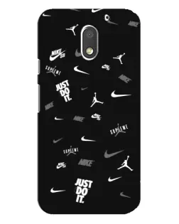 Чехол для Motorola MOTO E3 с картинкой «Nike Black Pattern»