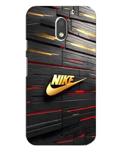 Чехол для Motorola MOTO E3 с картинкой «Золотой Nike на металле»