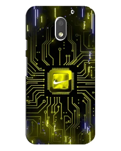 Чехол для Motorola MOTO E3 с картинкой «Nike — золотая искра»