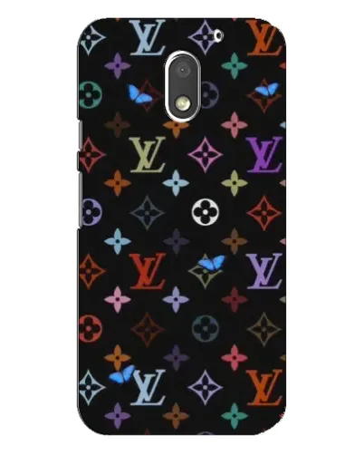 Чехол для Motorola MOTO E3 с картинкой «Цветная монограмма LV»