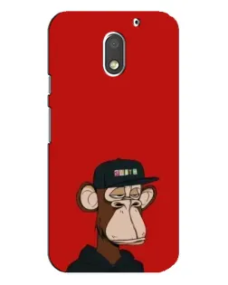 Чехол для Motorola MOTO E3 с картинкой «Bored Ape — красный фон» Чехол для Motorola MOTO E3 с картинкой «Bored Ape — красный фон»