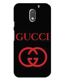 Чехол для Motorola MOTO E3 с картинкой «Gucci — красный логотип»