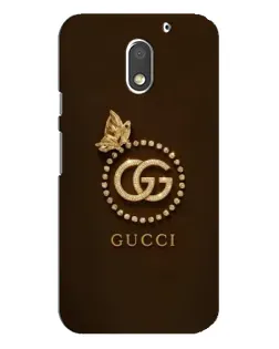 Чехол для Motorola MOTO E3 с картинкой «Gucci — золотая бабочка»