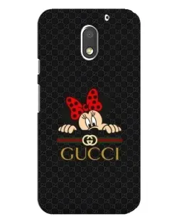 Чехол для Motorola MOTO E3 с картинкой «Минни Маус Gucci — черный»