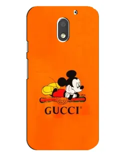 Чехол для Motorola MOTO E3 с картинкой «Микки Маус Gucci — оранж»