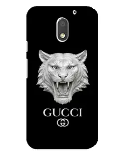 Чехол для Motorola MOTO E3 с картинкой «Gucci — серебряный лев»