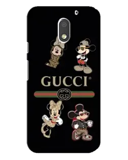 Чехол для Motorola MOTO E3 с картинкой «Gucci — герои Disney и монограмма»