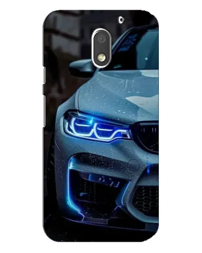Чехол для Motorola MOTO E3 с картинкой «Взгляд BMW с синими фарами» Чехол для Motorola MOTO E3 с картинкой «Взгляд BMW с синими фарами»