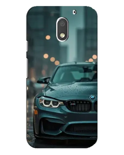 Чехол для Motorola MOTO E3 с картинкой «BMW в огнях города» Чехол для Motorola MOTO E3 с картинкой «BMW в огнях города»