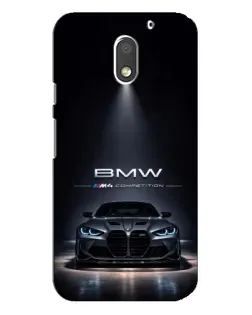 Чехол для Motorola MOTO E3 с картинкой «BMW сквозь ночной город»
