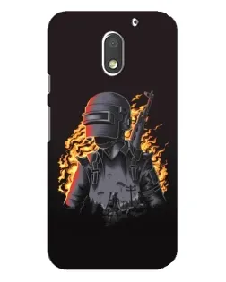 Чохол для Motorola MOTO E3 з картинкою «PUBG — вогняний силует»