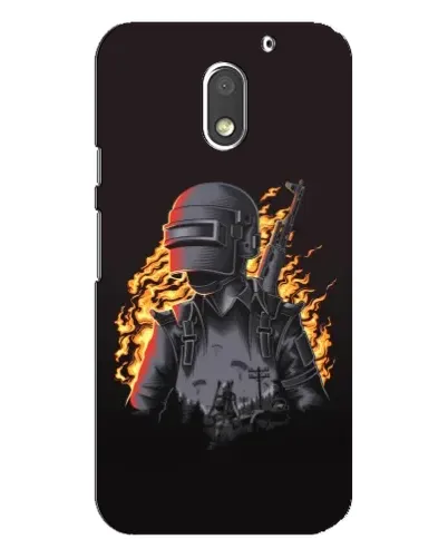 Чохол для Motorola MOTO E3 з картинкою «PUBG — вогняний силует»