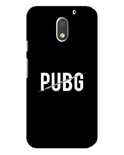 Чохол для Motorola MOTO E3 з картинкою «PUBG — білий логотип»