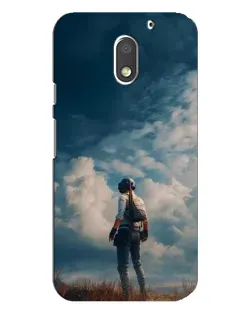 Чохол для Motorola MOTO E3 з картинкою «Герой PUBG на скелі»