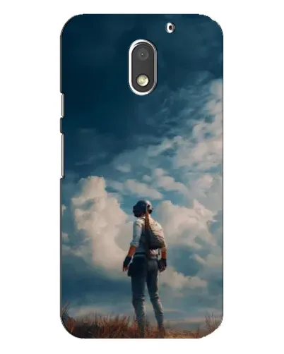Чохол для Motorola MOTO E3 з картинкою «Герой PUBG на скелі»