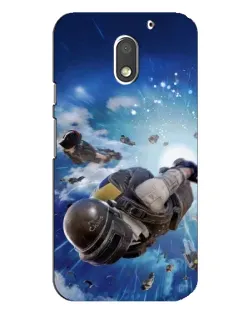 Чохол для Motorola MOTO E3 з картинкою «Десант PUBG — стрибок»