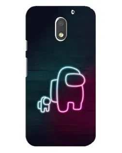 Чохол для Motorola MOTO E3 з картинкою «Among Us неон-арт»