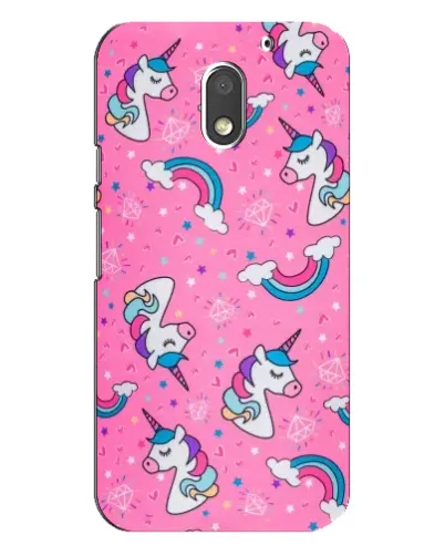 Чехол для Motorola MOTO E3 с картинкой «Unicorn паттерн розовый» Чехол для Motorola MOTO E3 с картинкой «Unicorn паттерн розовый»