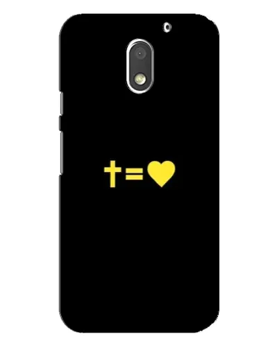 Чехол для Motorola MOTO E3 с картинкой «Сердце и Крест»