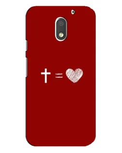 Чехол для Motorola MOTO E3 с картинкой «Уравнение любви»