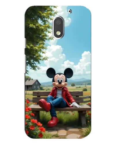 Чехол для Motorola MOTO E3 с картинкой «Микки на скамейке» Чехол для Motorola MOTO E3 с картинкой «Микки на скамейке»