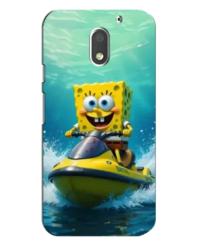 Чехол для Motorola MOTO E3 с картинкой «Спанч Боб на гидроцикле»