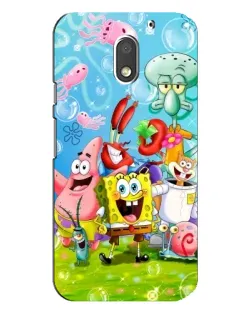 Чехол для Motorola MOTO E3 с картинкой «Губка Боб и друзья»