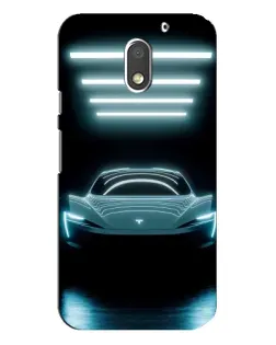 Чехол для Motorola MOTO E3 с картинкой «Tesla в неоне»