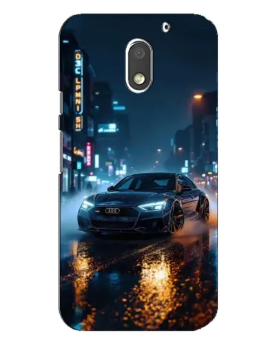 Чехол для Motorola MOTO E3 с картинкой «Ночной город и Audi» Чехол для Motorola MOTO E3 с картинкой «Ночной город и Audi»