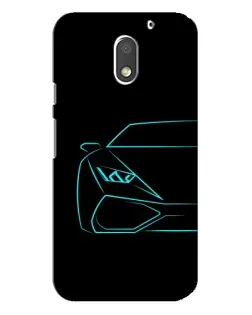Чехол для Motorola MOTO E3 с картинкой «Голубой силуэт Lamborghini» Чехол для Motorola MOTO E3 с картинкой «Голубой силуэт Lamborghini»