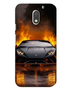 Чехол для Motorola MOTO E3 с картинкой «Lamborghini в огне» Чехол для Motorola MOTO E3 с картинкой «Lamborghini в огне»
