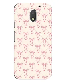 Чехол для Motorola MOTO E3 с картинкой «Розовые бантики Coquette»