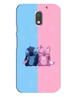 Чехол для Motorola MOTO E3 с картинкой «Stitch и Angel Love»