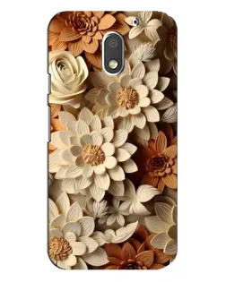 Чохол для Motorola MOTO E3 з картинкою «Бежевий флористичний декор» Чохол для Motorola MOTO E3 з картинкою «Бежевий флористичний декор»