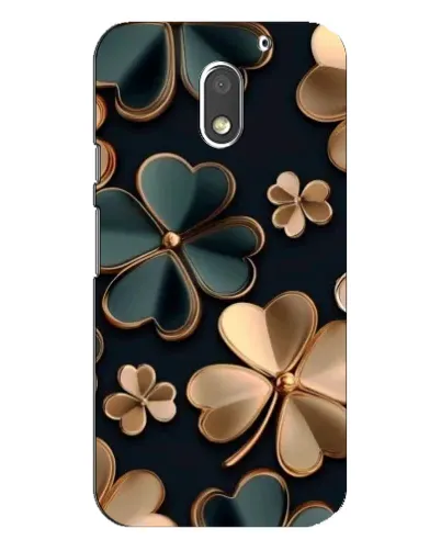 Чехол для Motorola MOTO E3 с картинкой «Клевер в золоте»