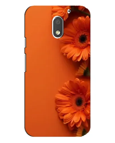 Чехол для Motorola MOTO E3 с картинкой «Оранжевые герберы»