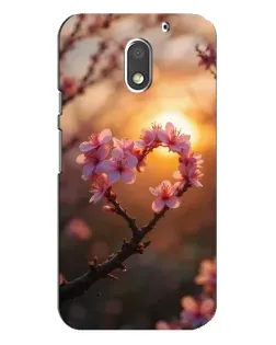 Чохол для Motorola MOTO E3 з картинкою «Рожевий цвіт сердечко на тлі заходу» Чохол для Motorola MOTO E3 з картинкою «Рожевий цвіт сердечко на тлі заходу»