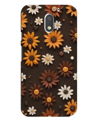 Чехол для Motorola MOTO E3 с картинкой «Узор из маленьких подсолнухов»