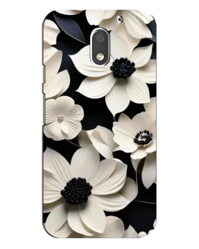 Чехол для Motorola MOTO E3 с картинкой «Объемные белые цветы»