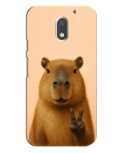 Чехол для Motorola MOTO E3 с картинкой «Капибара виктория»