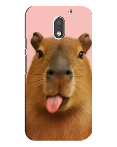 Чехол для Motorola MOTO E3 с картинкой «Капибара с языком»