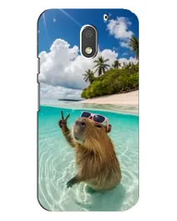 Чехол для Motorola MOTO E3 с картинкой «Капибара на море»
