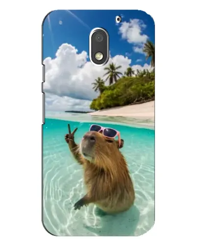 Чехол для Motorola MOTO E3 с картинкой «Капибара на море»
