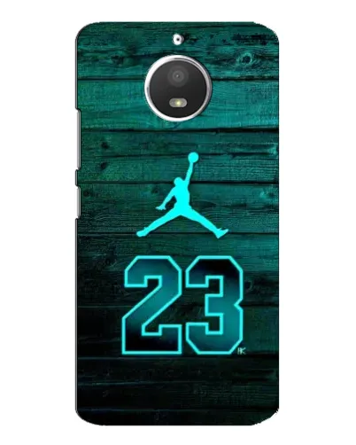 Чехол для Motorola MOTO E4 с картинкой «Jordan Cyan 23»